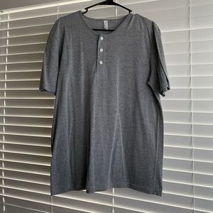 American Apparel Grey Henley Shirt
